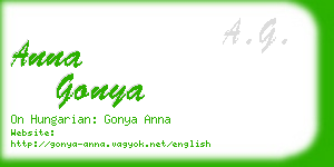 anna gonya business card